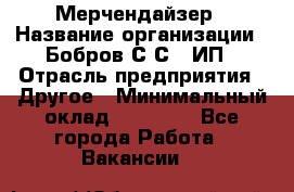 Мерчендайзер › Название организации ­ Бобров С.С., ИП › Отрасль предприятия ­ Другое › Минимальный оклад ­ 17 000 - Все города Работа » Вакансии   